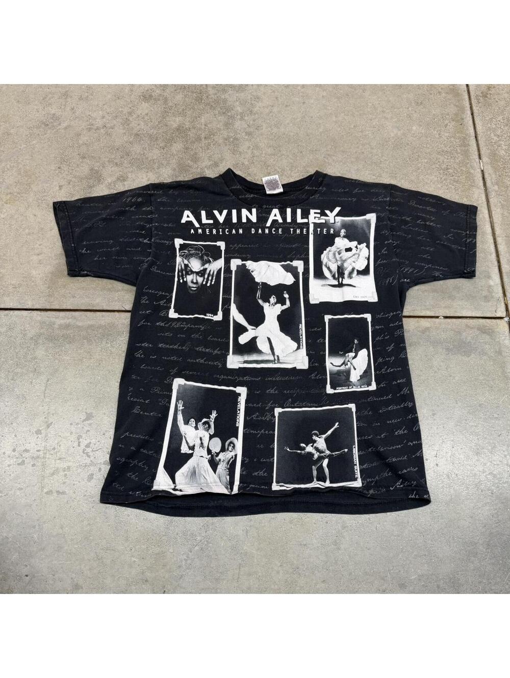 vintage alvin alley american dance theater all over print art shirt size large
